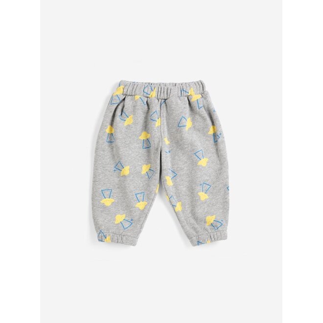 Bobo Choses | Pixel Abduction Baby Jogging Pants Light Heather Grey