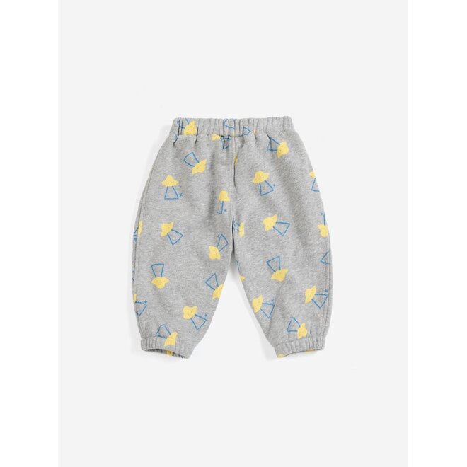Bobo Choses | Pixel Abduction Baby Jogging Pants Light Heather Grey