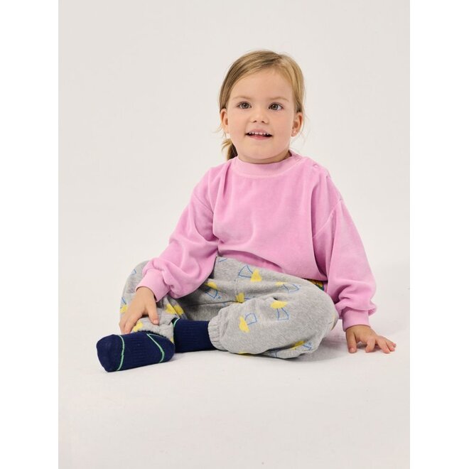 Bobo Choses | Pixel Abduction Baby Jogging Pants Light Heather Grey