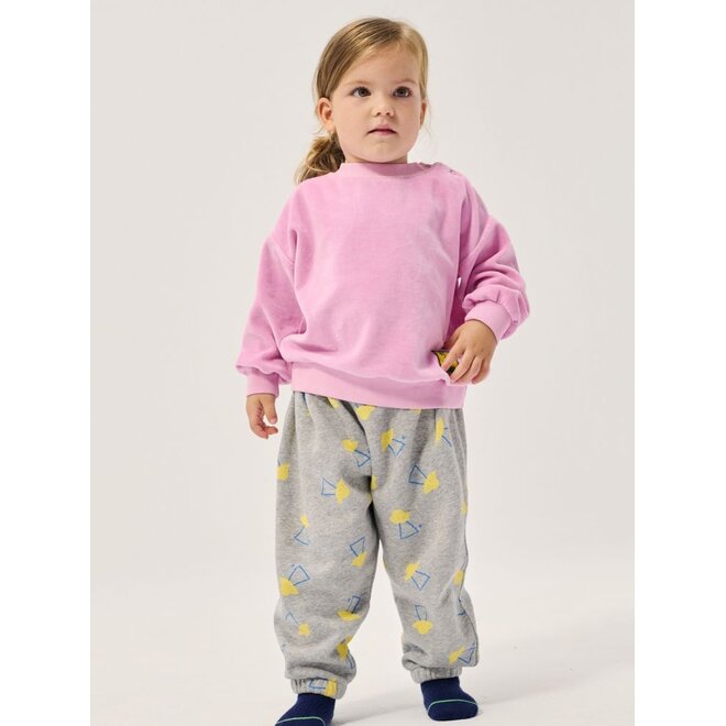 Bobo Choses | Pixel Abduction Baby Jogging Pants Light Heather Grey