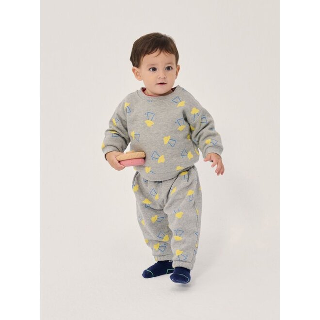 Pixel Abduction Baby Jogging Pants Light Heather Grey