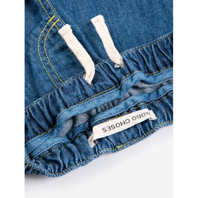 Bobo Choses | Taxi Saurus Tag Baby Denim Pants Midnight Blue