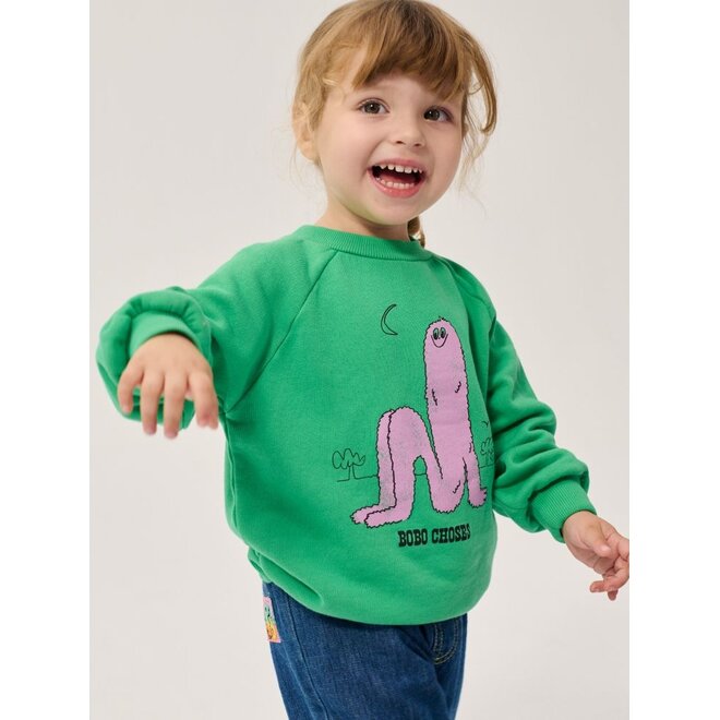 Bobo Choses | Taxi Saurus Tag Baby Denim Pants Midnight Blue