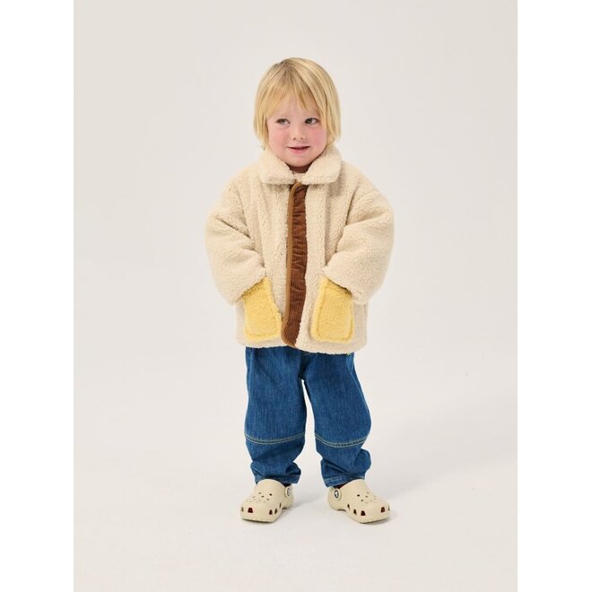 Bobo Choses | Taxi Saurus Tag Baby Denim Pants Midnight Blue
