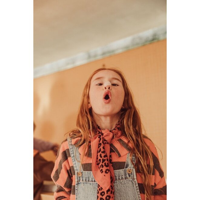 Piupiuchick | Chiffon Bandana Pink With Animal Print