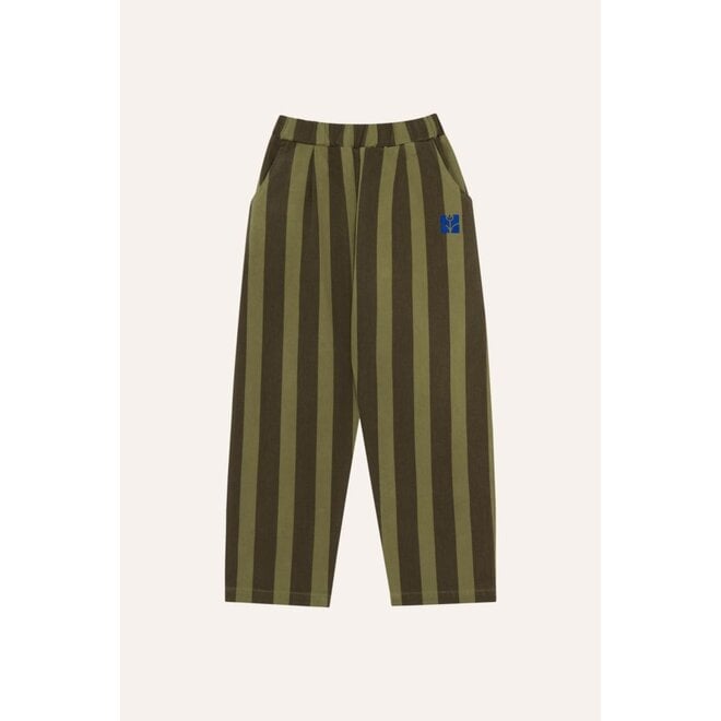 Green Stripes Trousers Green
