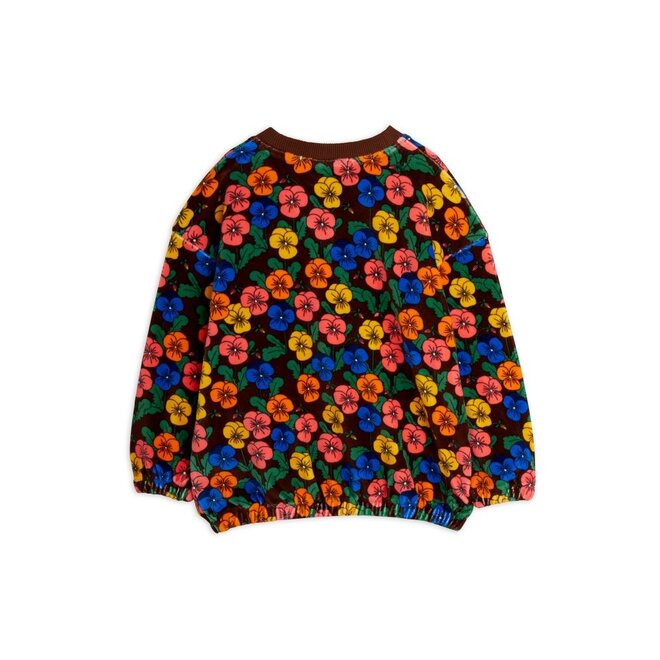 Mini Rodini | Violas Aop Velour Sweatshirt Multi
