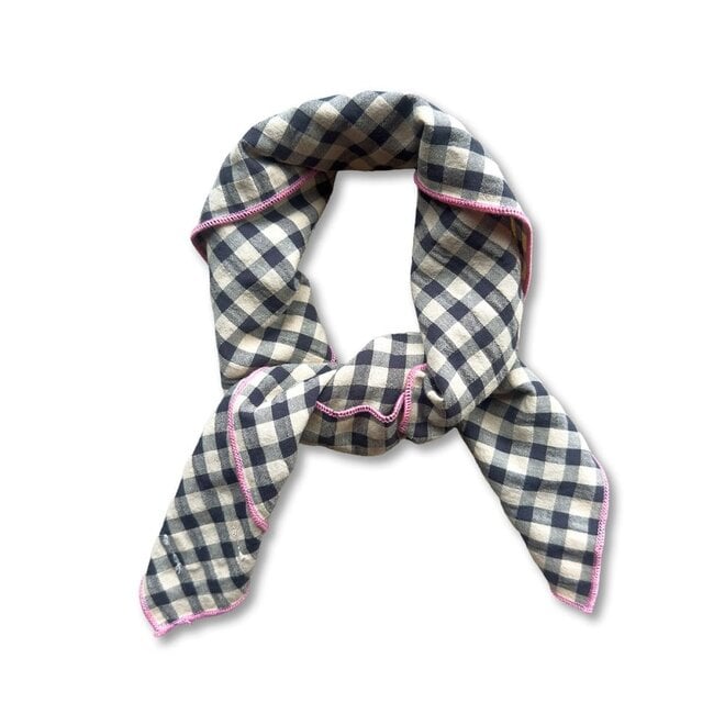Scarf Check Beige/Blue
