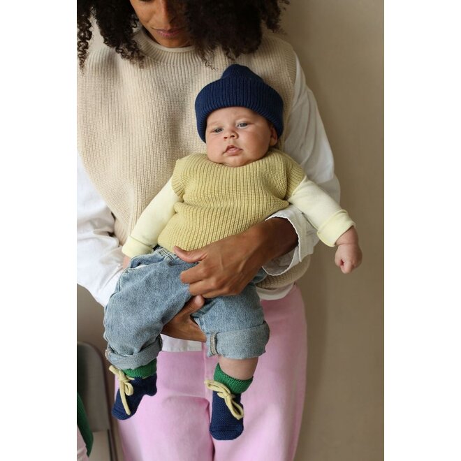 Hvid | Booties Blue/grass