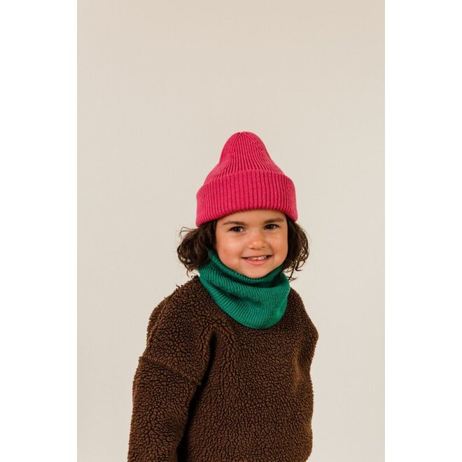 Hvid | Beanie Fonzie Fuchsia