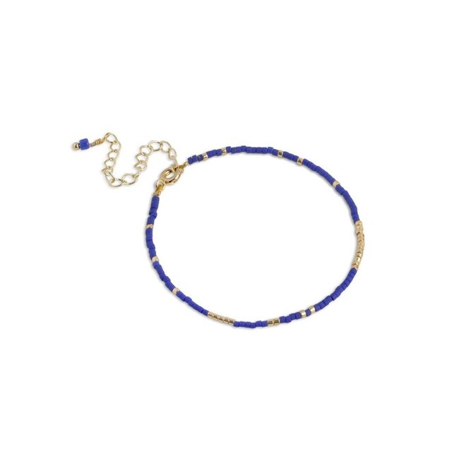 Petra Gouden Armband Navy Blue