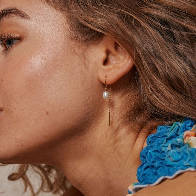 Enamel Copenhagen | Eleanor Gouden Oorbellen Pearl