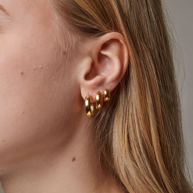 Enamel Copenhagen | Hoops Classic Wide Gouden Oorbellen 20mm