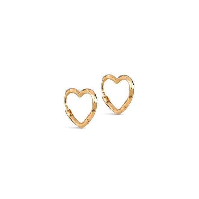 Enamel Copenhagen | Organic Heart Gouden Hoops Small