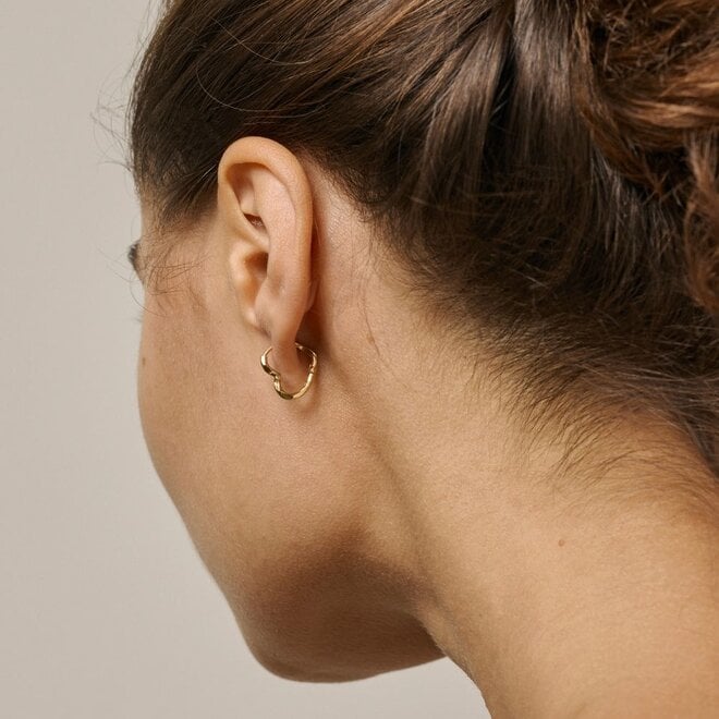 Enamel Copenhagen | Organic Heart Gouden Hoops Small