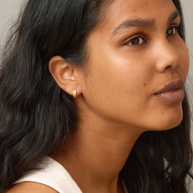 Enamel Copenhagen | Wave Gouden Hoops Mini