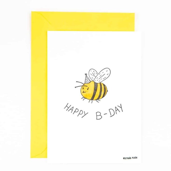 Studio Flash | Letterpress Card 'Happy B-day'