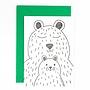 Studio Flash | Letterpress Card 'Parent en child bear'