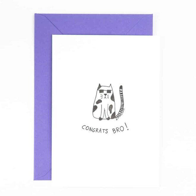 Studio Flash | Letterpress Card ‘Congrats bro’