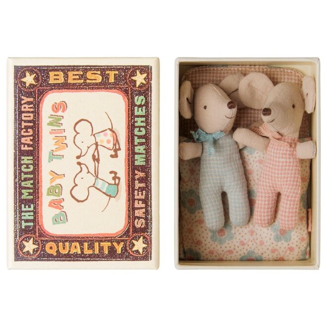 Baby Mice Twins in Matchbox Checker