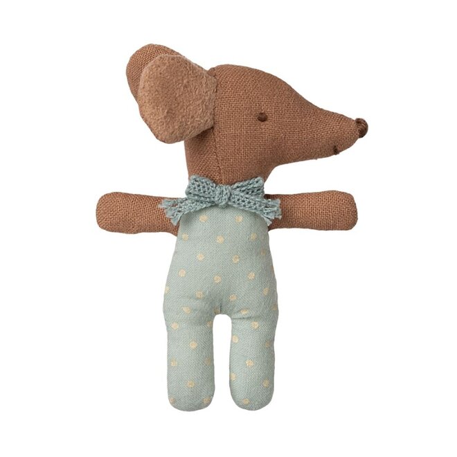 Maileg | Sleepy Wakey Baby Mouse In Matchbox Blue