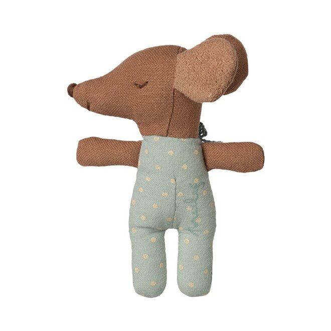 Maileg | Sleepy Wakey Baby Mouse In Matchbox Blue