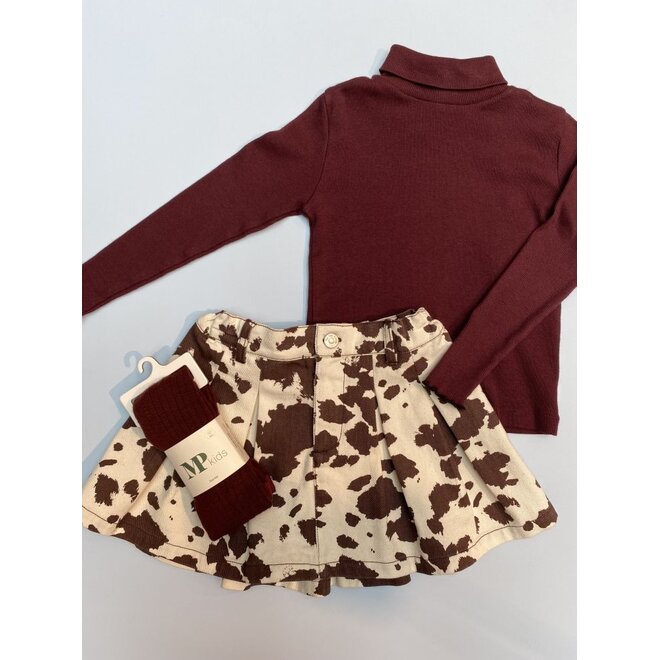 MP Denmark | Wool Rib Tights Wine Red