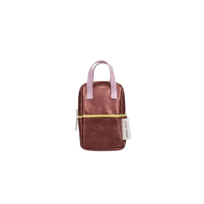 Sticky Lemon | Backpack Mini Sticky Memories Glitter Horse Brown