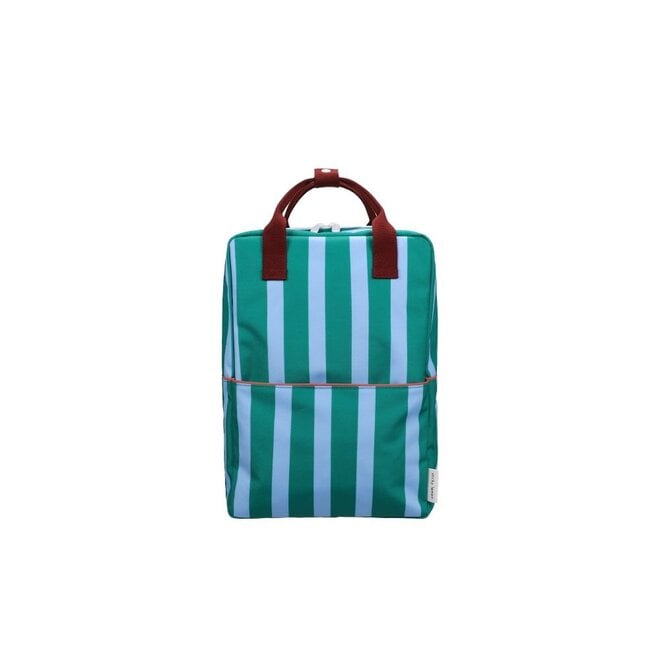 Sticky Lemon | Backpack Large Sticky Memories Stripes Grass Green + Sunny Blue
