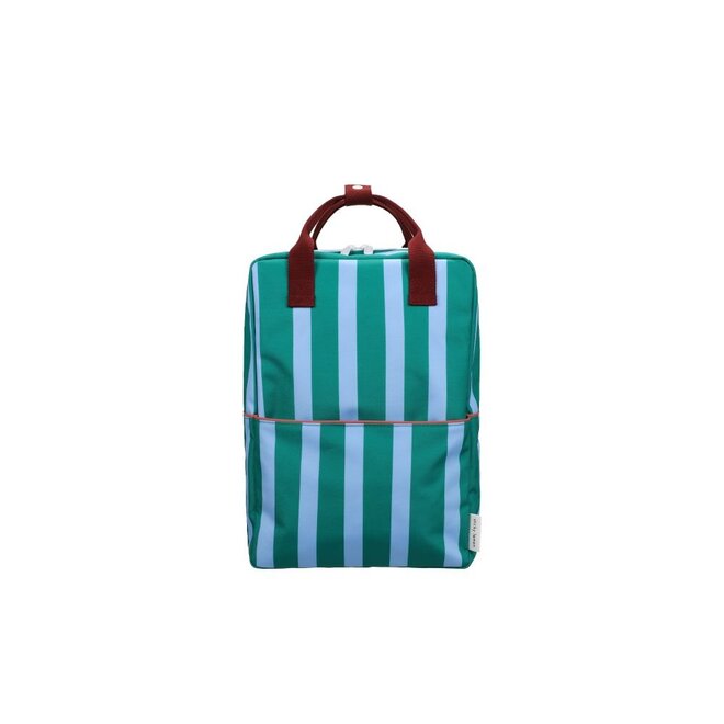 Sticky Lemon | Backpack Large Sticky Memories Stripes Grass Green + Sunny Blue