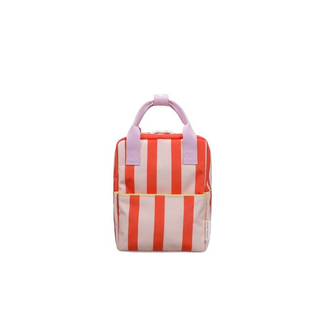Sticky Lemon | Backpack Small Sticky Memories Stripes Nude PInk + Lifebuoy Orange