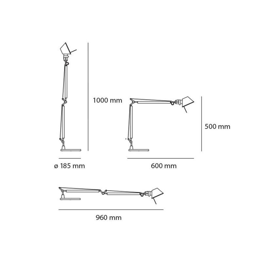 Dimbare tafellamp Tolomeo Midi Tavolo met geïntegreerde LED