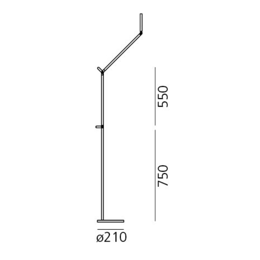 Dimbare vloerlamp Demetra met geïntegreerde LED