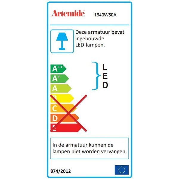 Artemide Dimbare vloerlamp Ilio met geïntegreerde LED