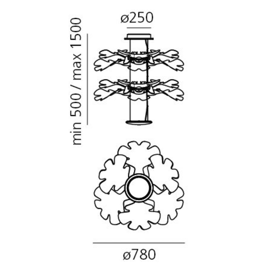 Dimbare hanglamp Chlorophilia 2 met geïntegreerde LED