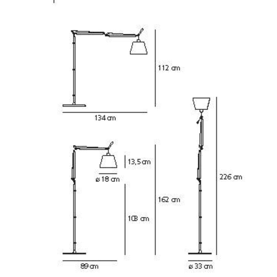 Vloerlamp Tolomeo Basculante Terra