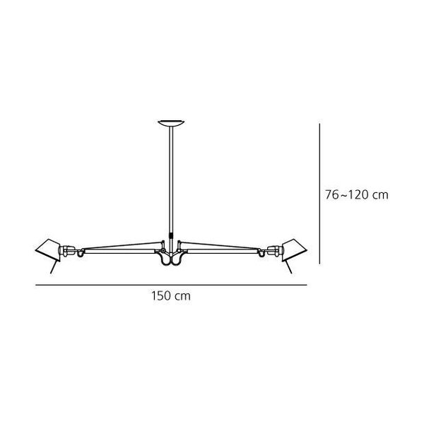 Artemide Hanglamp Tolomeo Due Bracci Sospensione