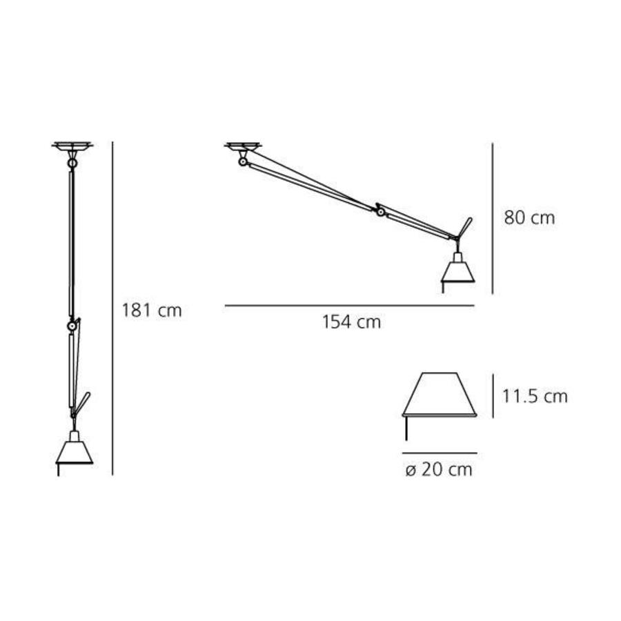 Hanglamp Tolomeo Decentrata - Aluminium