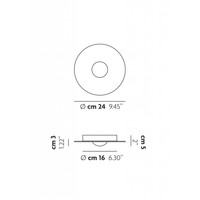 Lodes Dimbare 1-lichts plafondlamp Bugia Single met geïntegreerd LED