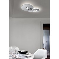 Lodes Dimbare 2-lichts plafondlamp Bugia Double met geïntegreerd LED