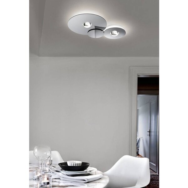 Lodes Dimbare 2-lichts plafondlamp Bugia Double met geïntegreerd LED