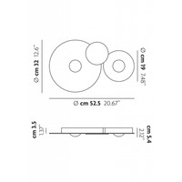 Lodes Dimbare 2-lichts plafondlamp Bugia Double met geïntegreerd LED