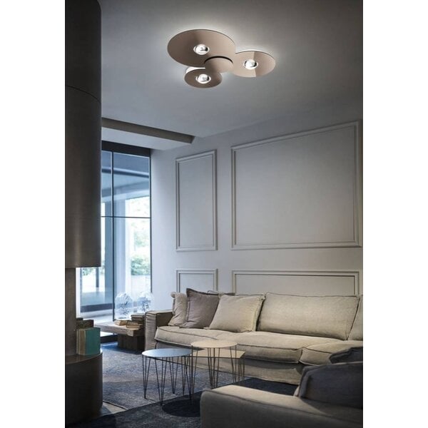 Lodes Dimbare 3-lichts plafondlamp Bugia Triple met geïntegreerd LED