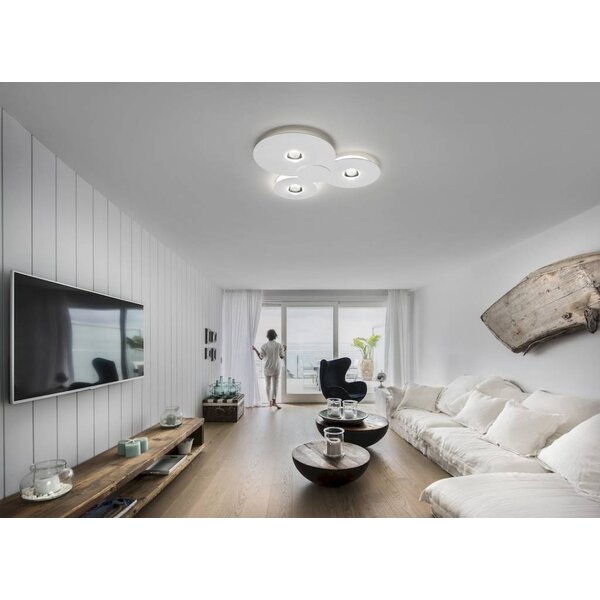 Lodes Dimbare 3-lichts plafondlamp Bugia Triple met geïntegreerd LED
