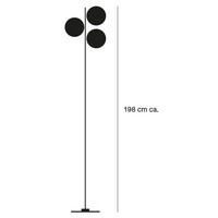 Catellani & Smith Dimbare 3-lichts vloerlamp Lederarm F3 met geïntegreerde LED