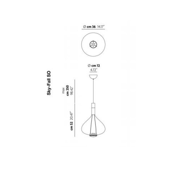 Lodes Dimbare hanglamp Sky-Fall Large met geïntegreerde LED