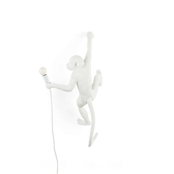 Seletti Wandlamp Monkey Lamp Hanging Rechts Wit Indoor/Outdoor