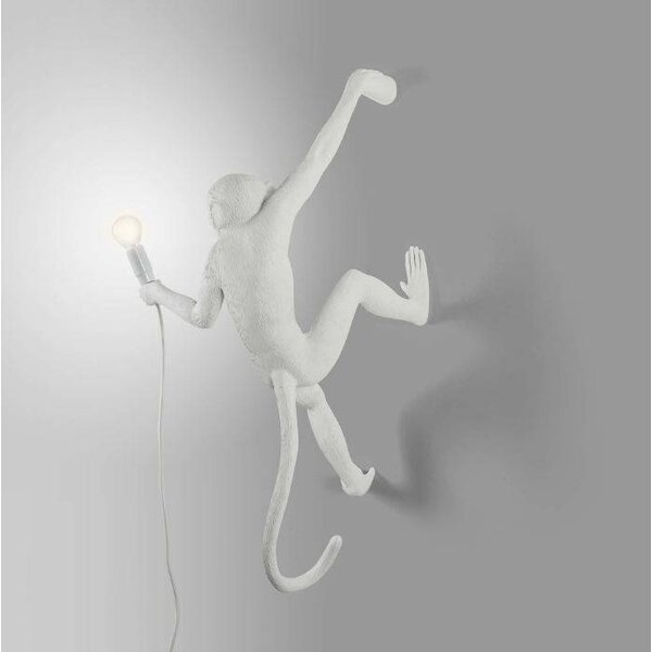 Seletti Wandlamp Monkey Lamp Hanging Rechts Wit Indoor/Outdoor