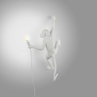 Wandlamp Monkey Lamp Hanging Rechts Wit Indoor/Outdoor