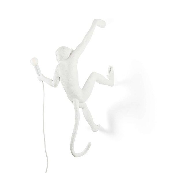Seletti Wandlamp Monkey Lamp Hanging Rechts Wit Indoor/Outdoor